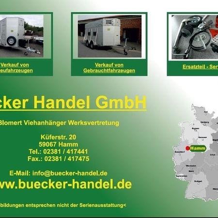 Auszug aus dem Viehanhängerkatalog mit mehreren Bildern und Daten